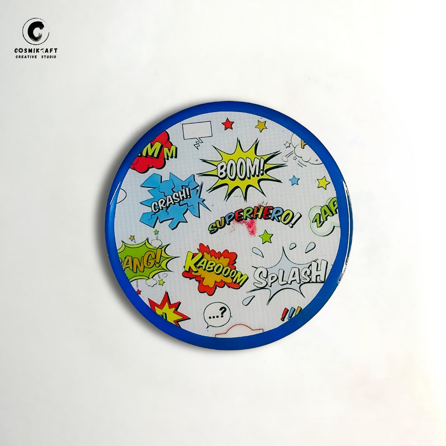 ComicCraft Resin Coasters based on Iconic Comic Design, Set of 4