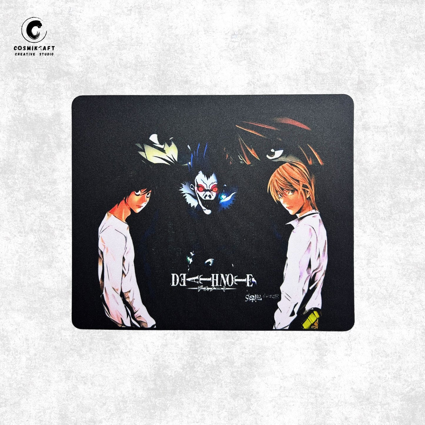 CosmiKraft Mouse Pad – Death Note Legacy Edition | Featuring Light, L & Ryuk