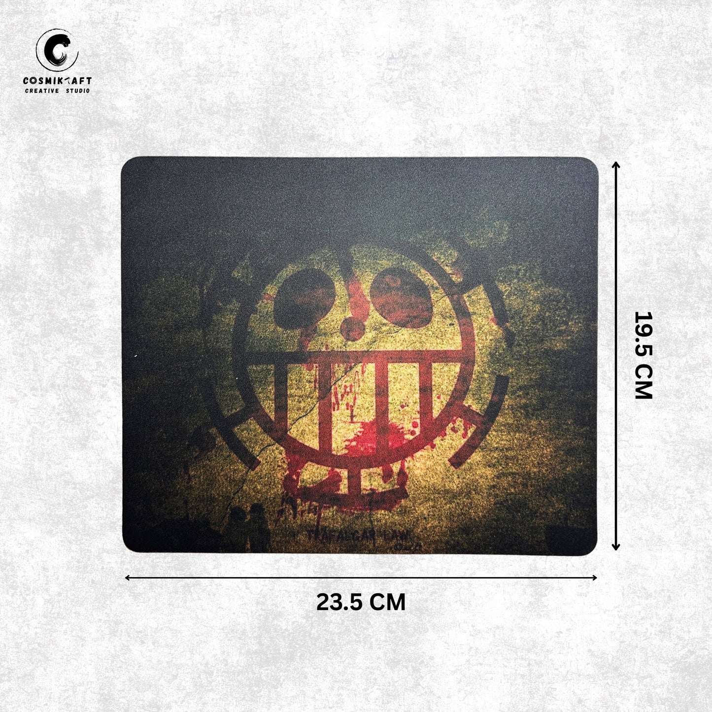 CosmiKraft Mouse Pad – One Piece: Heart Pirates Edition ft. Law’s Dark Logo