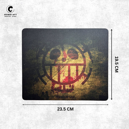 CosmiKraft Mouse Pad – One Piece: Heart Pirates Edition ft. Law’s Dark Logo