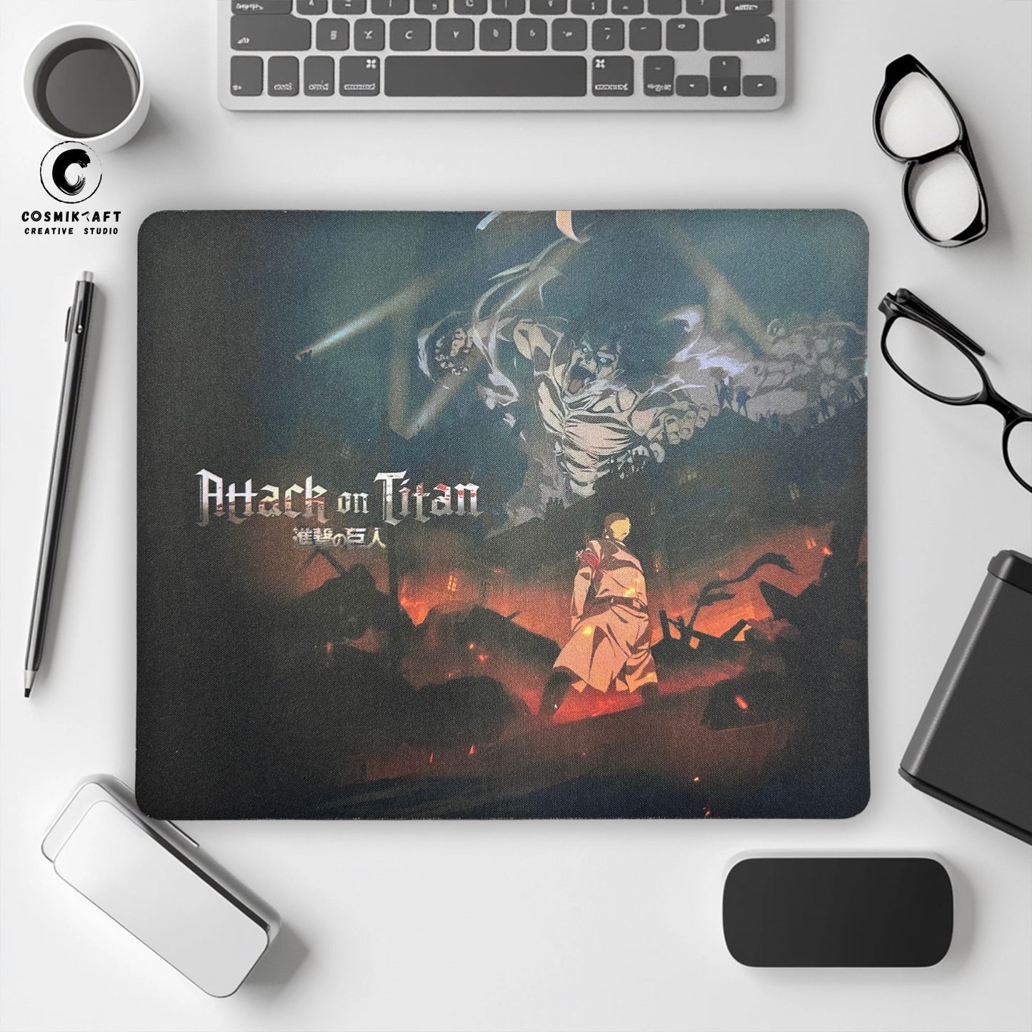 CosmiKraft Mouse Pad – Titan Rage Edition | Attack on Titan Series
