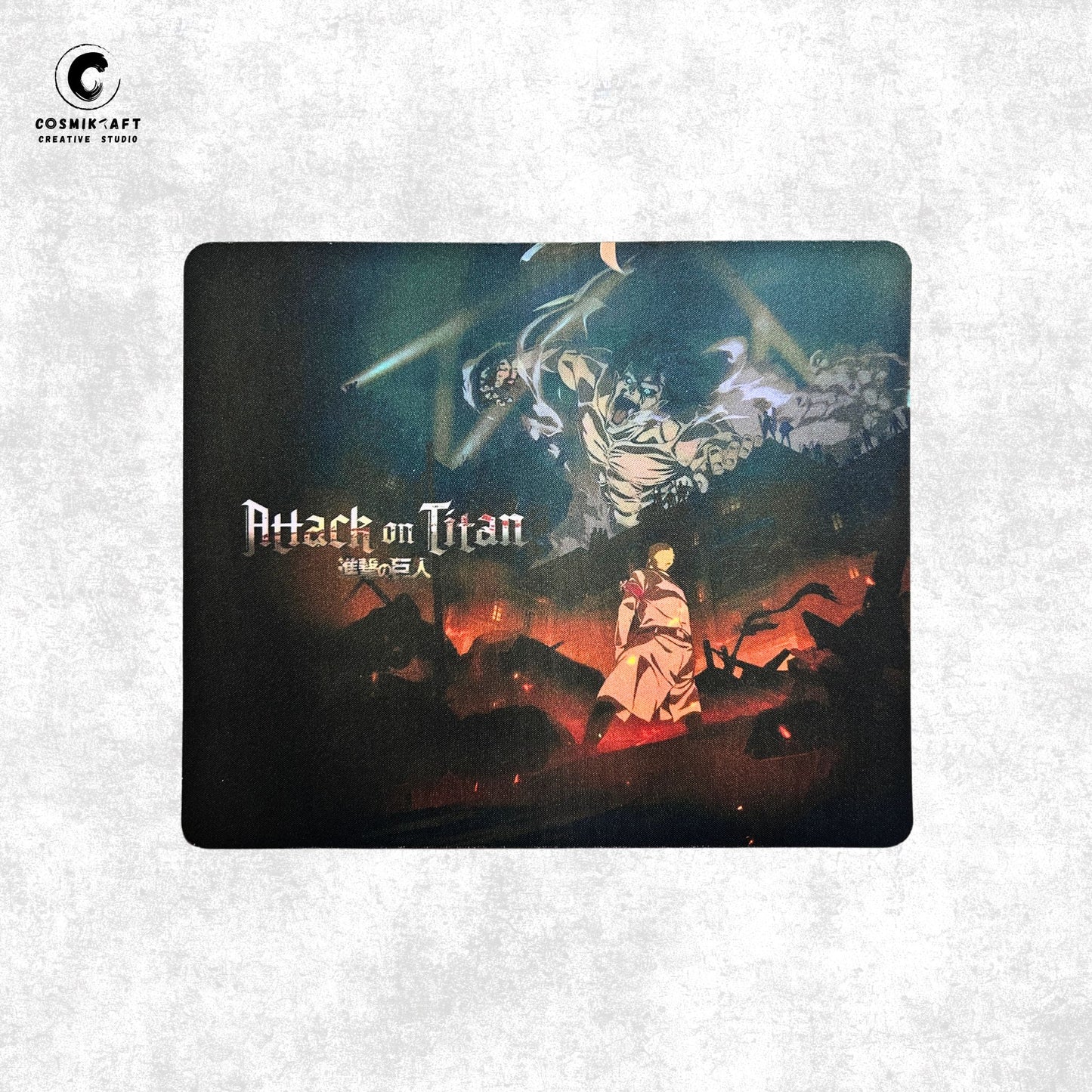 CosmiKraft Mouse Pad – Titan Rage Edition | Attack on Titan Series