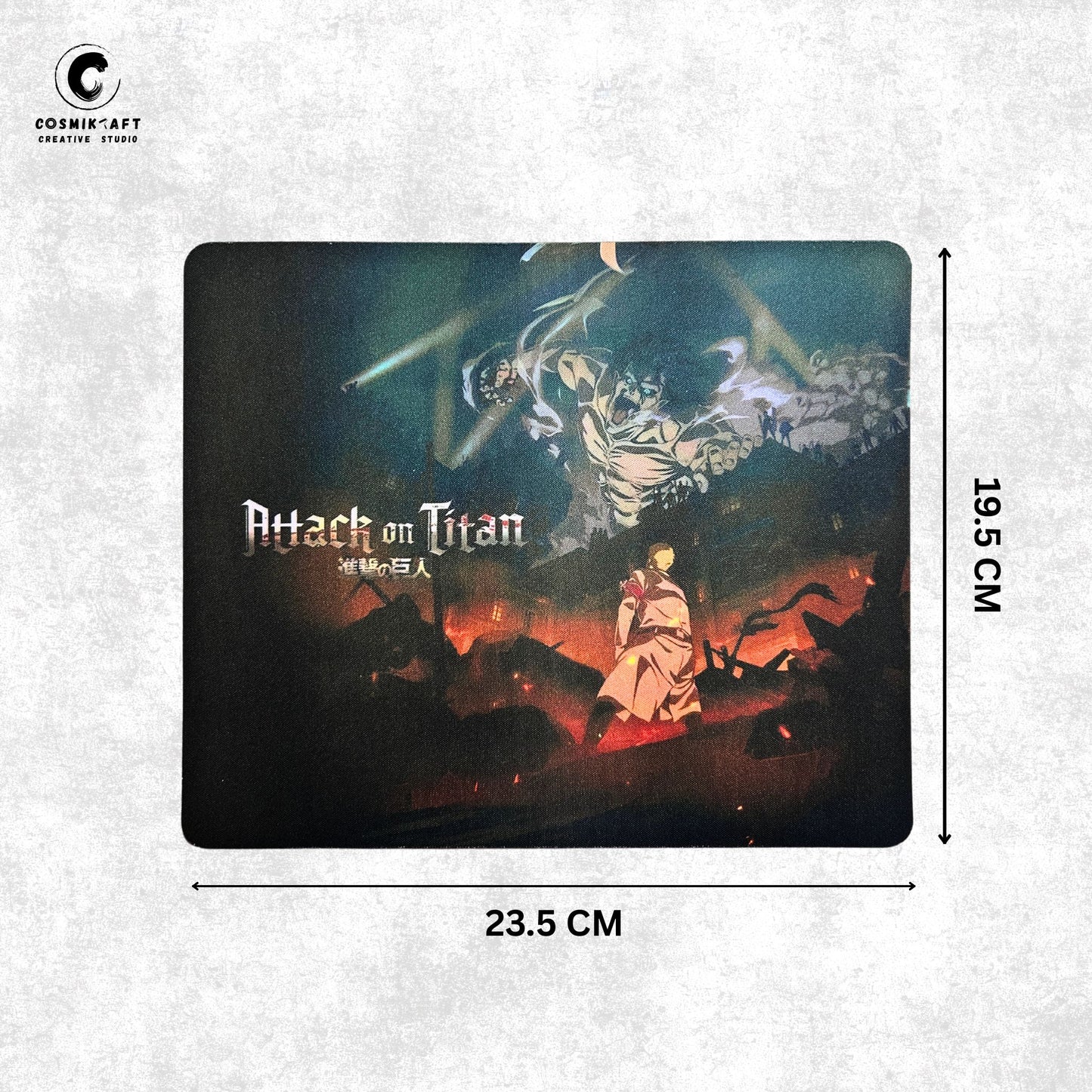 CosmiKraft Mouse Pad – Titan Rage Edition | Attack on Titan Series