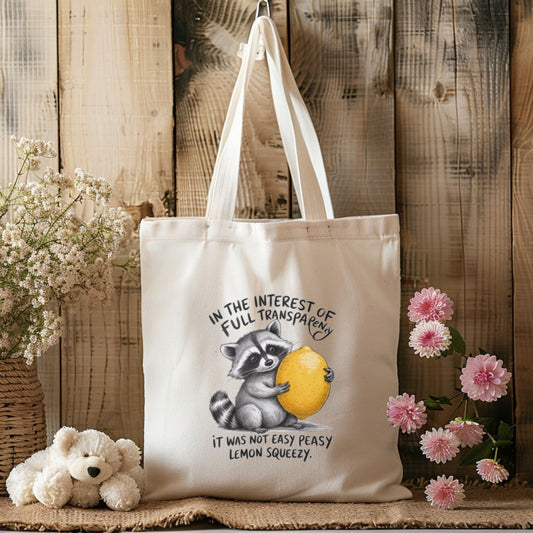 CosmiKraft Easy Peasy Lemon Squeezy Tote Bag – Eco-Friendly Cotton Tote